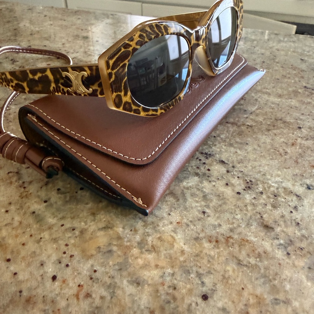 Celine Paris Amber Tortoiseshell Sunglasses - Picture 4 of 6